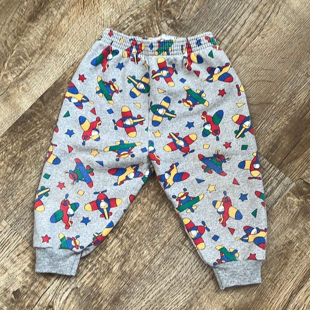 🔥Bundle🛒 3 for $10, Boys Gray Sweatpants with Airplanes and Stars